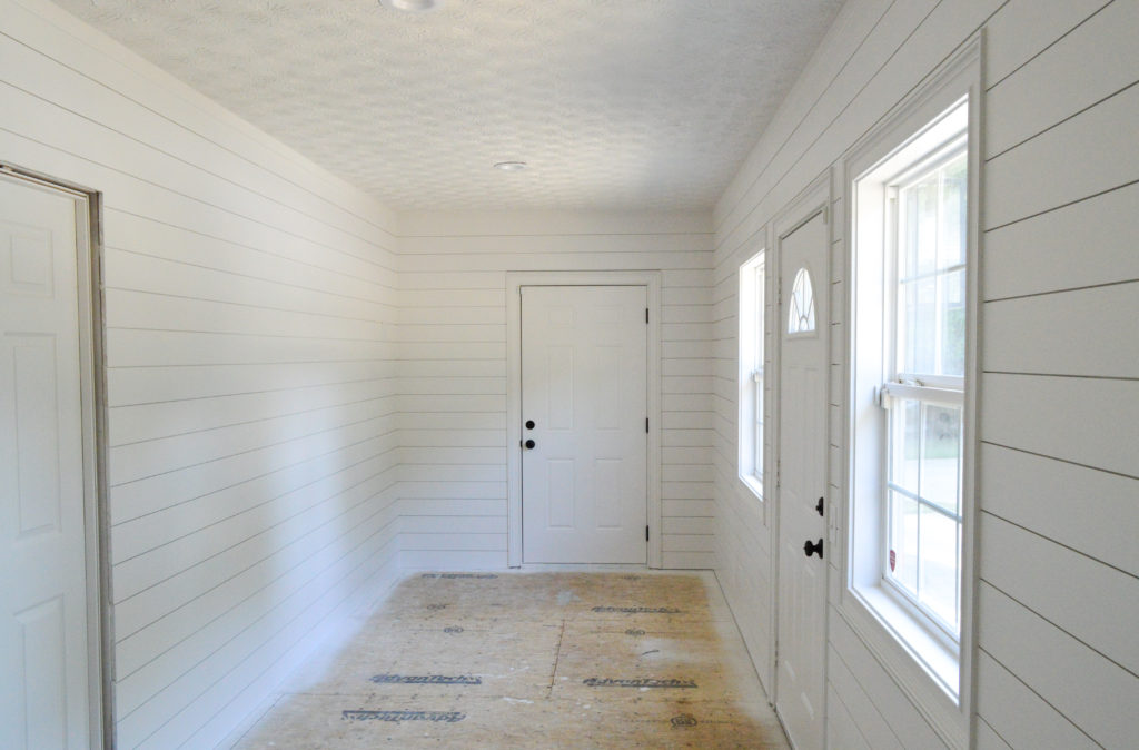 Mudroom-with-shiplap-painted-white