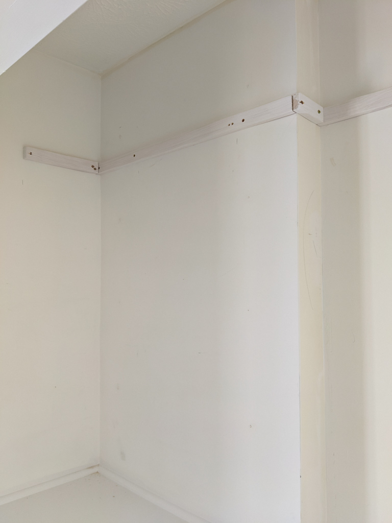 Supports-installed-for-small-closet-custom-shelf