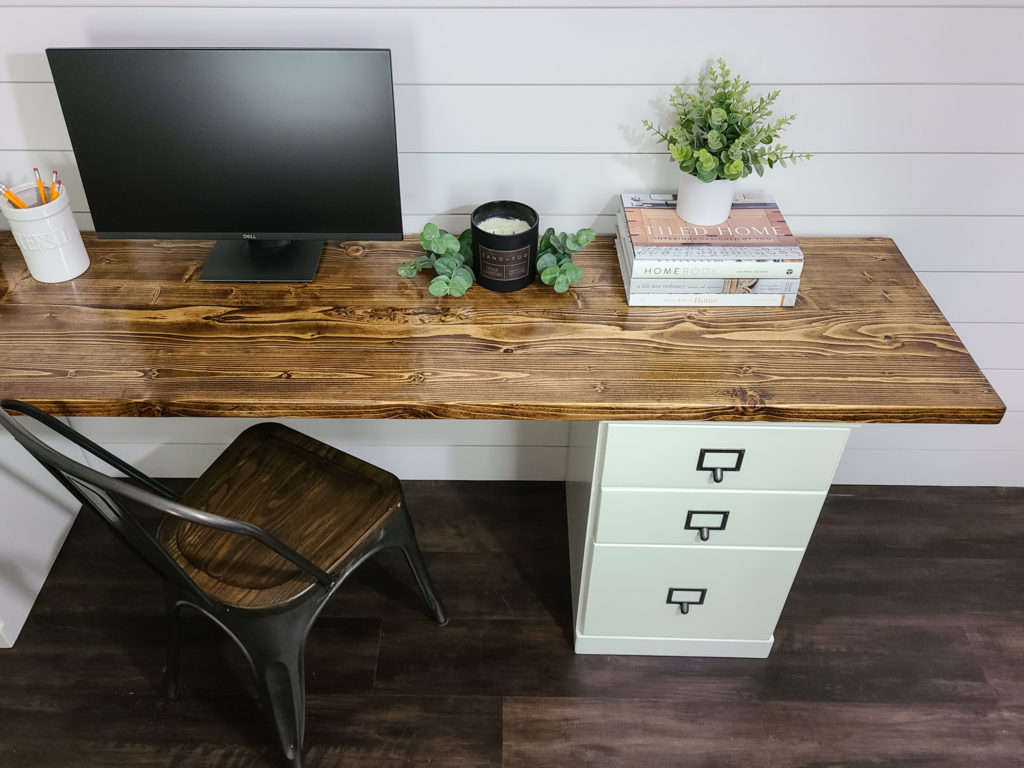 Filing-cabinet-desk-with-large-wood-top