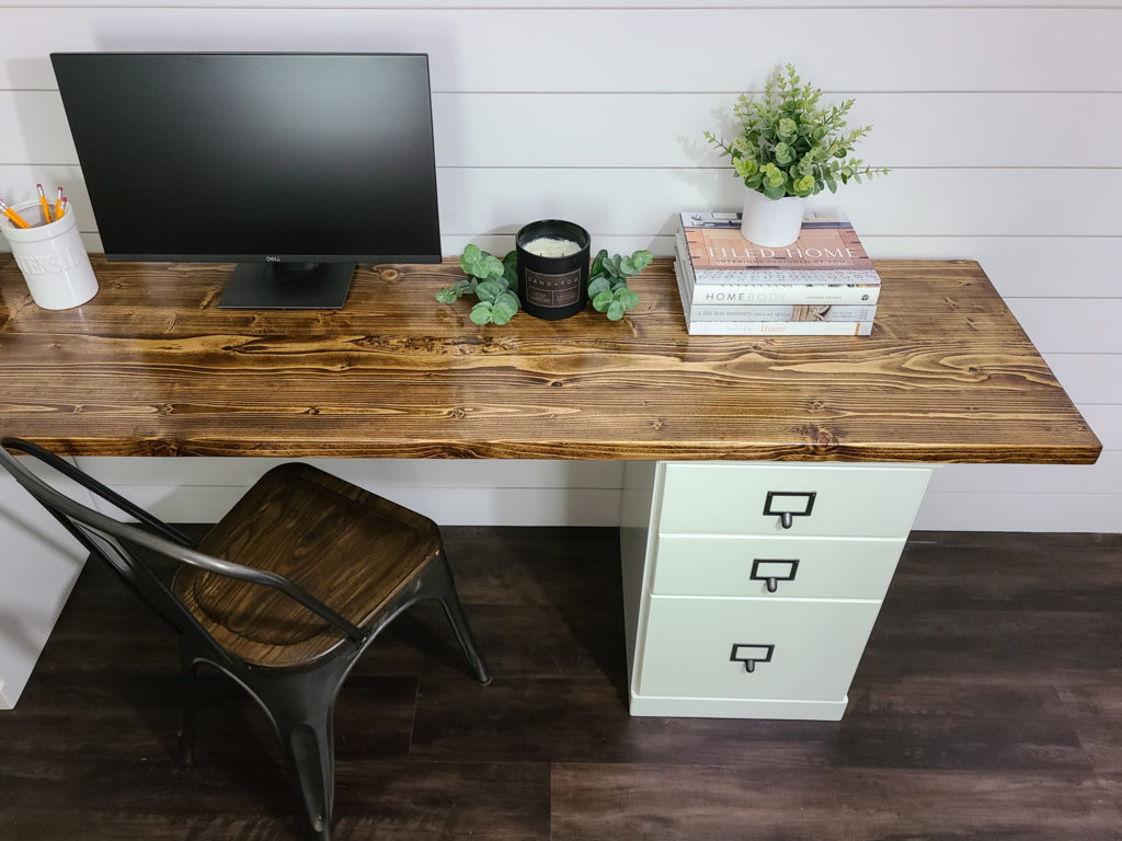 How to Drill Hole Through IKEA Desk Tabletop