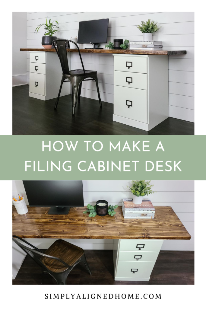 How To Make A Filing Cabinet Desk, Wooden File Cabinet Desktop