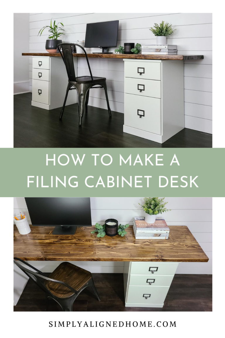 HOW TO MAKE A FILING CABINET DESK - Simply Aligned Home