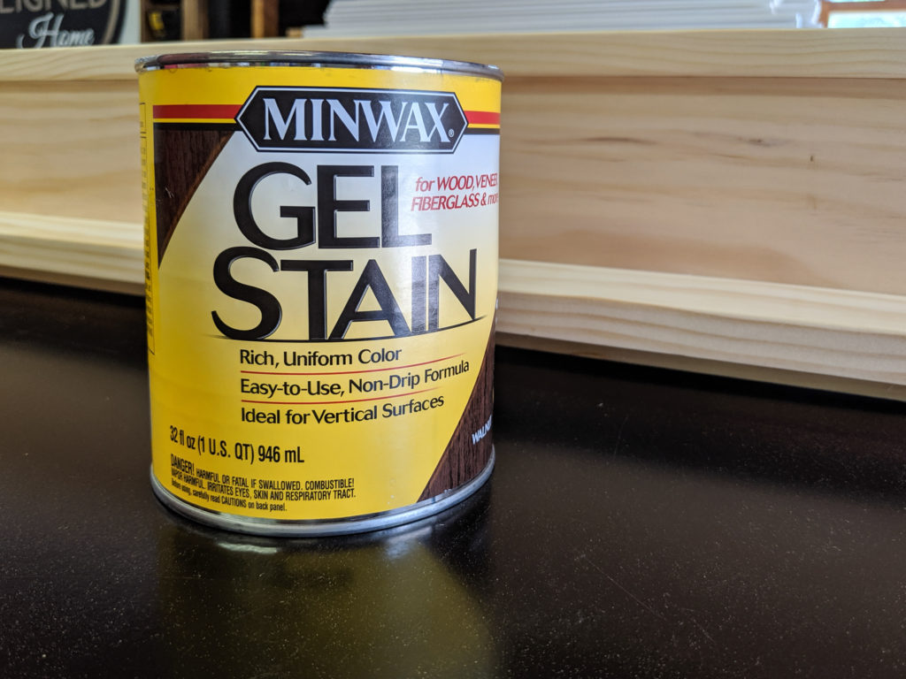 Gel-stain-walnut-for-wooden-picture-ledge