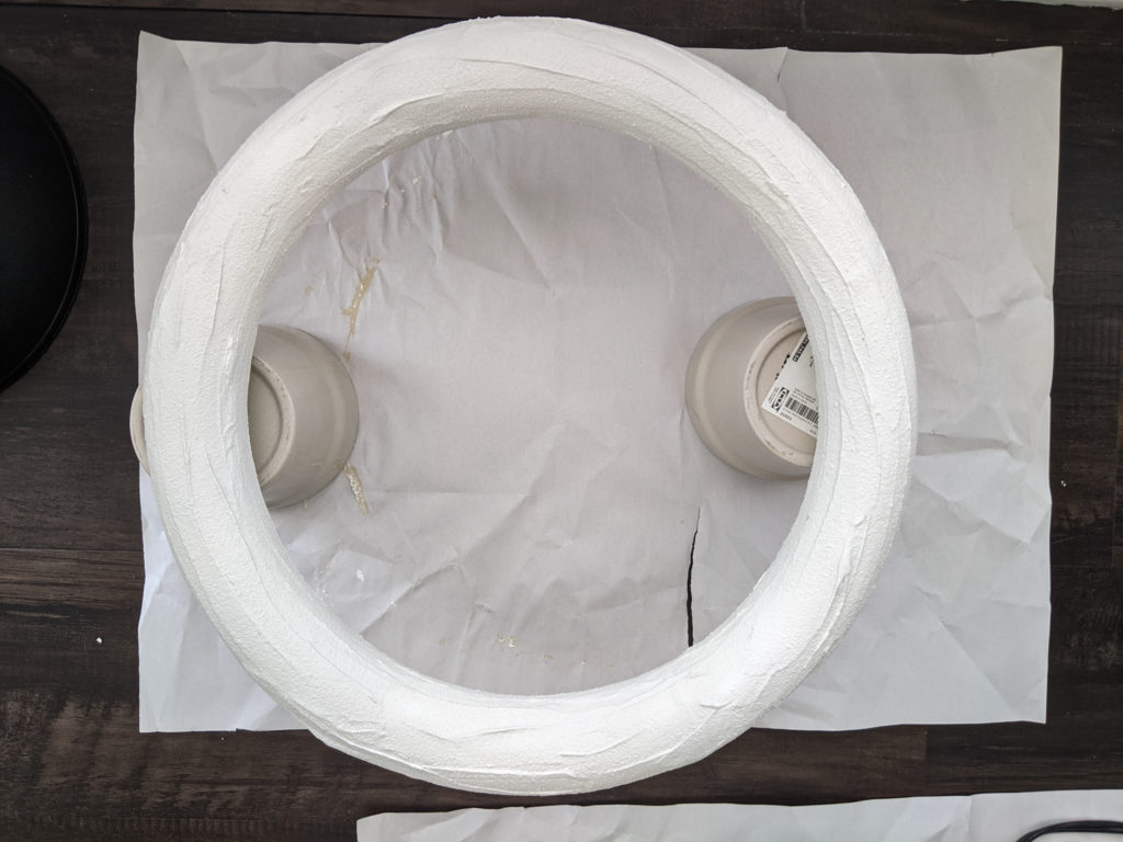 Let-mortar-on-foam-ring-dry