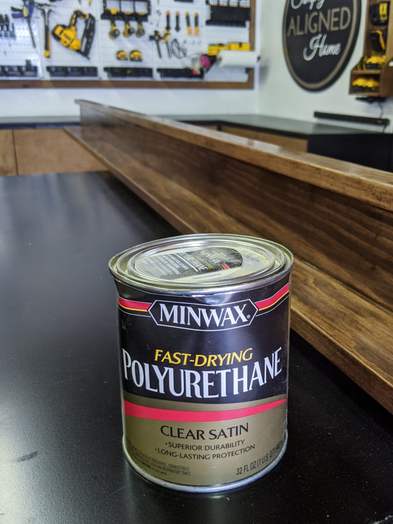 Polyurethane-on-stained-wood-picture-ledge