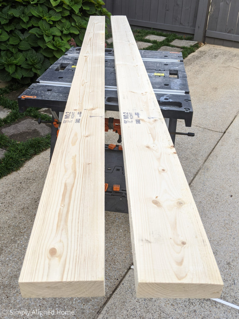 Rip-the-2x6-and-sand-for-entryway-table
