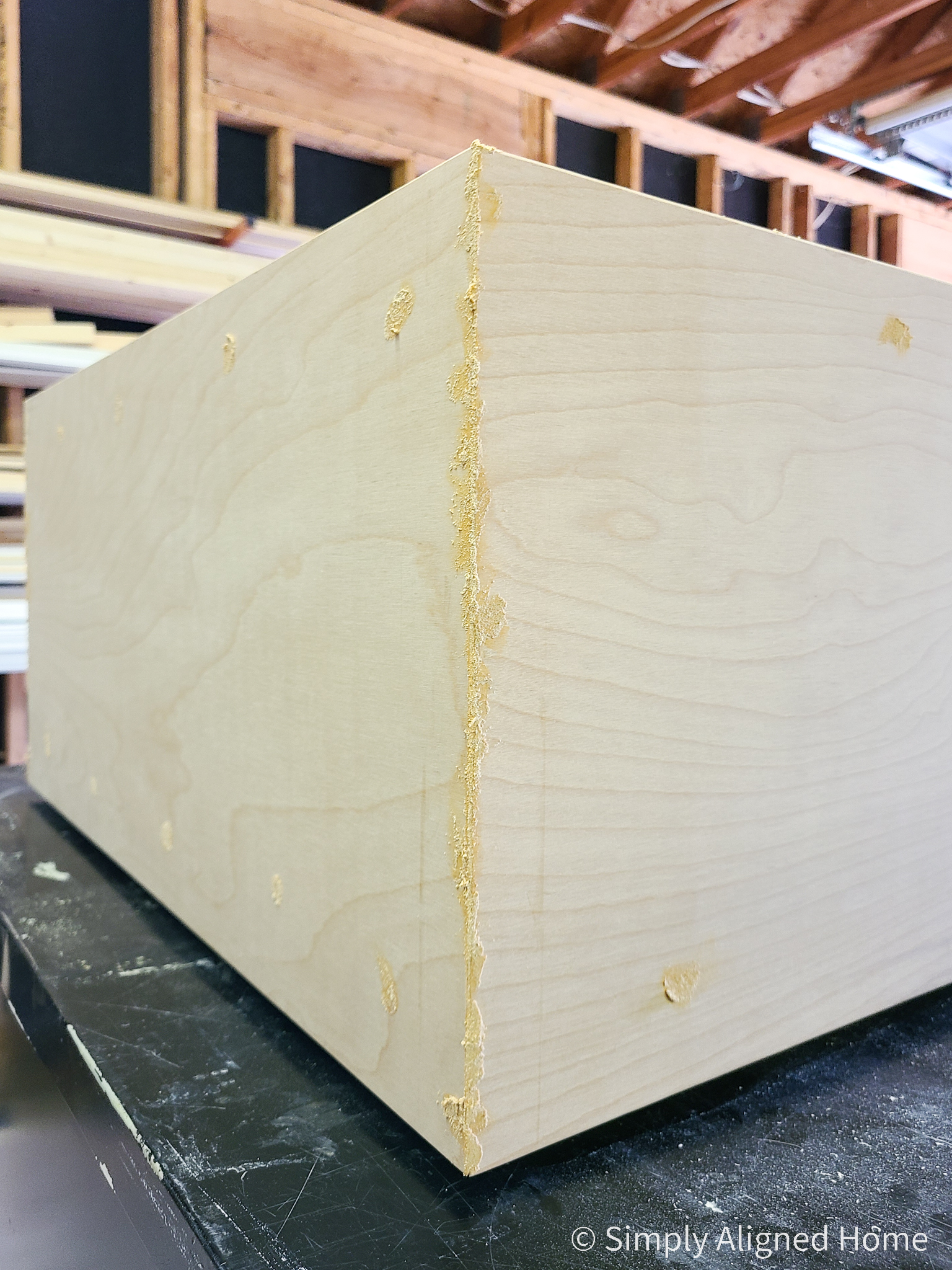 Plywoodseamswithwoodfiller