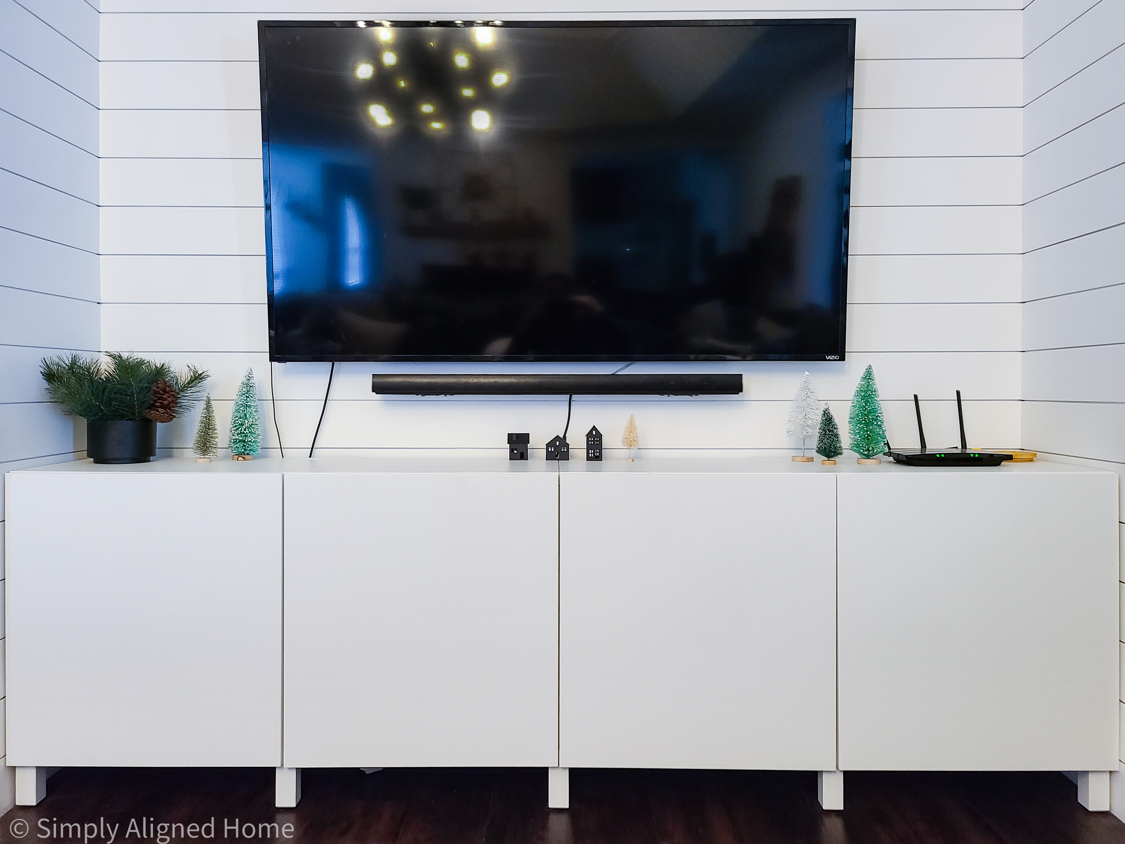 Ikea white deals floating tv stand