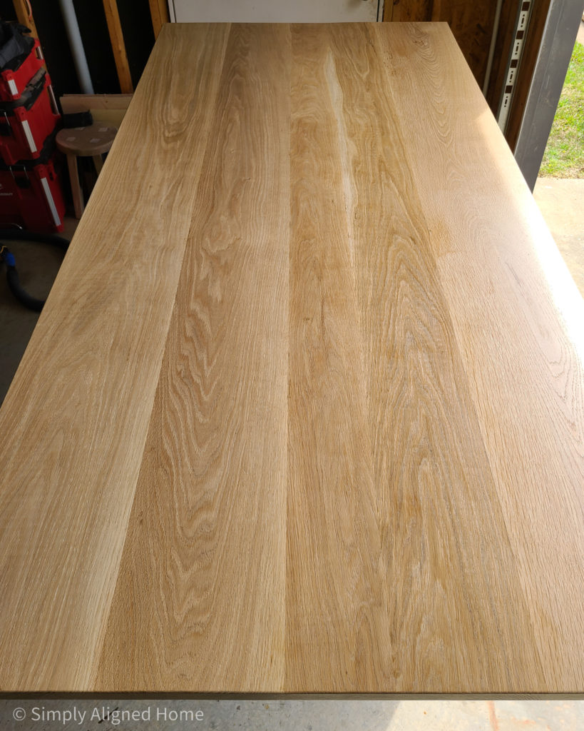 HOW I BUILT MY MODERN WHITE OAK DINING TABLE - Simply Aligned Home