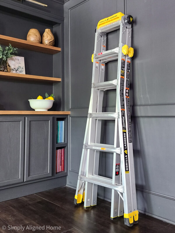 HOW TO INSTALL FAUX BEAMS WITH GORILLA LADDERS MULTIPOSITION LADDER