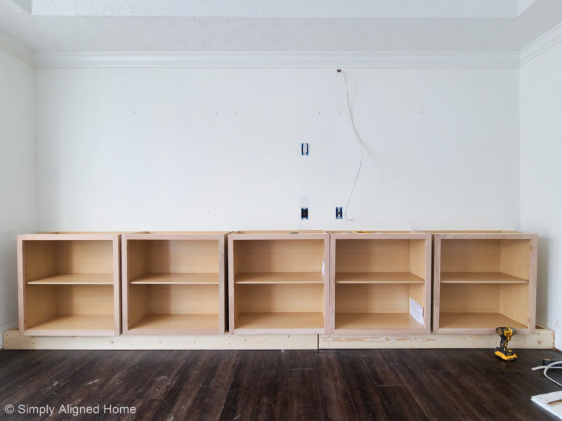 CUSTOM BUILT-IN: HOW TO INSTALL BASE CABINETS - Simply Aligned Home