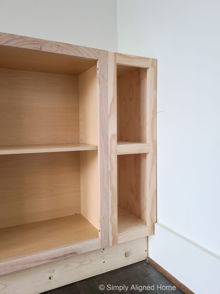 Custom built bookshelf ends. 