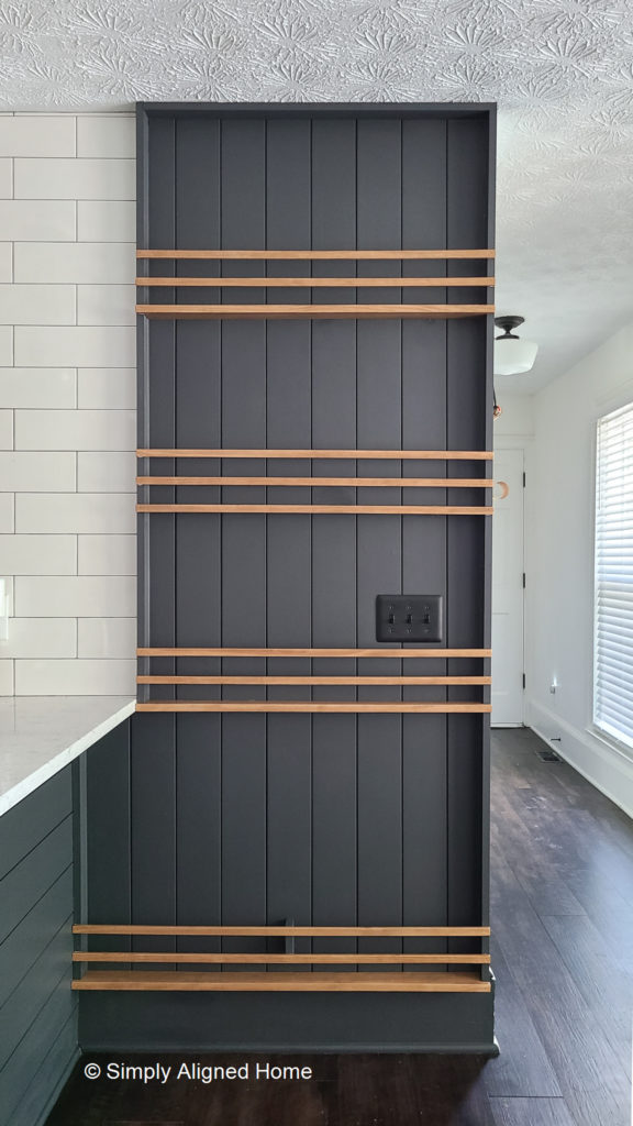 How to Make a Floor to Ceiling Plate Rack on a Wall - In My Own Style