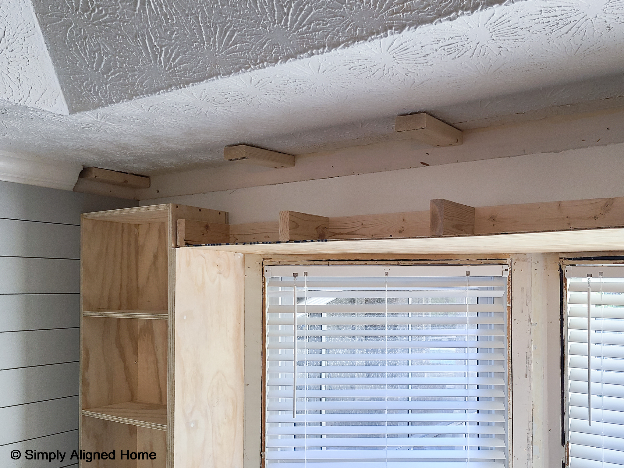 Window Bench Build Out HOW TO BUILD A MODERN BAY WINDOW BENCH WITH STORAGE - PART I - Simply ...