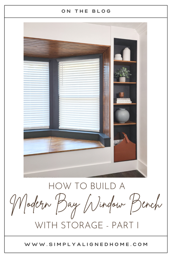 Window Bench Build Out HOW TO BUILD A MODERN BAY WINDOW BENCH WITH STORAGE - PART I - Simply ...