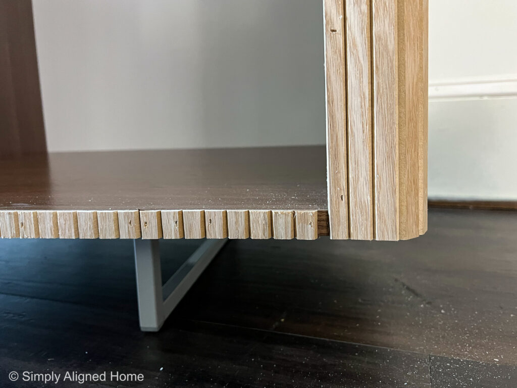 HOW TO MAKE A FLUTED SIDEBOARD WITH MARBLE EPOXY TOP - Simply Aligned Home