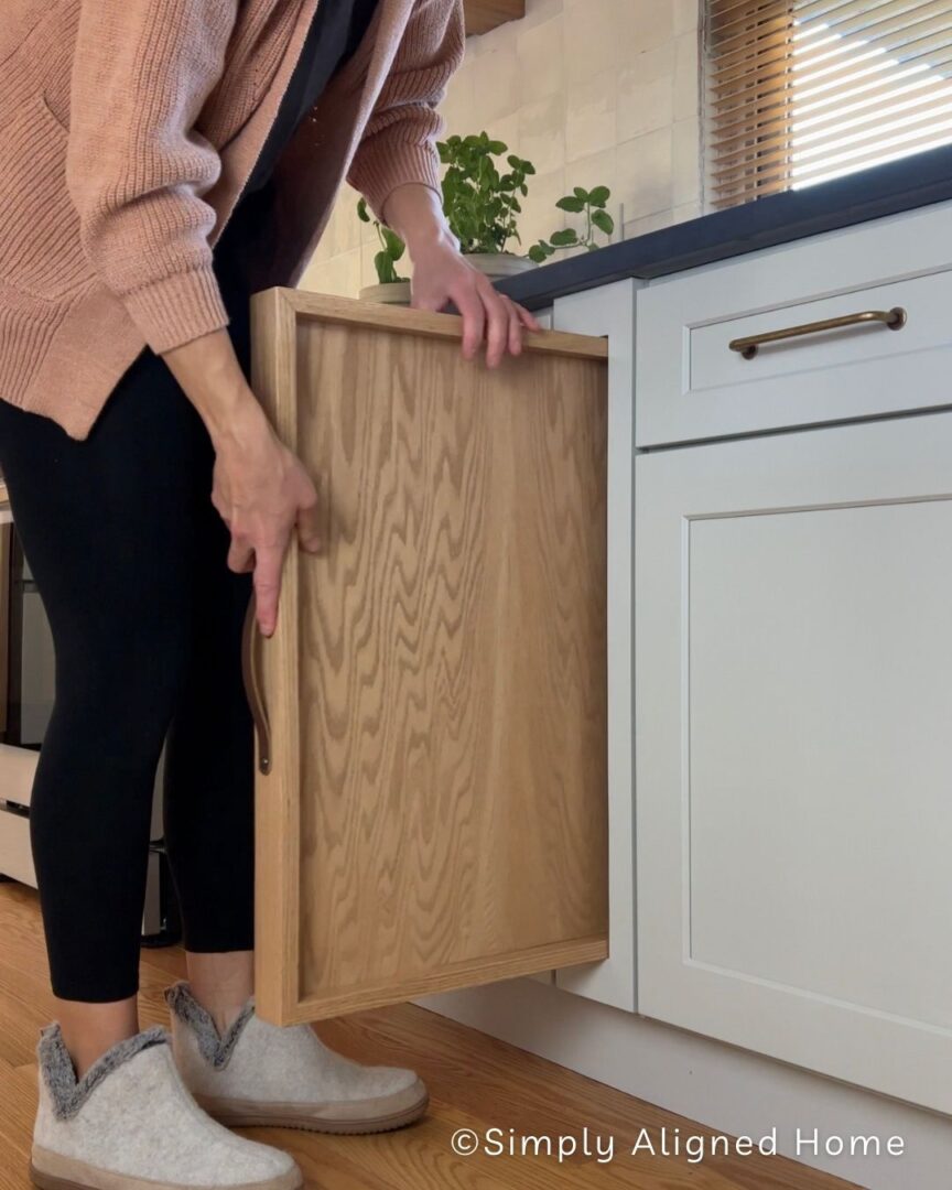 How To Make A DIY Large Serving Tray - Simply Aligned Home