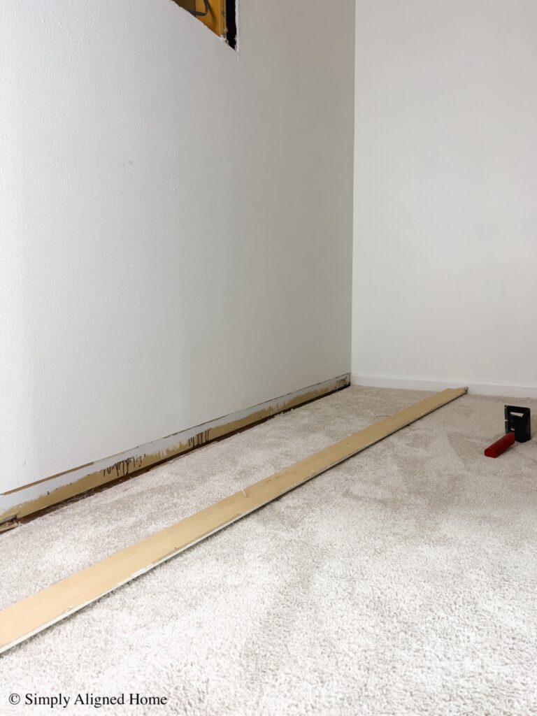Removed baseboard. 