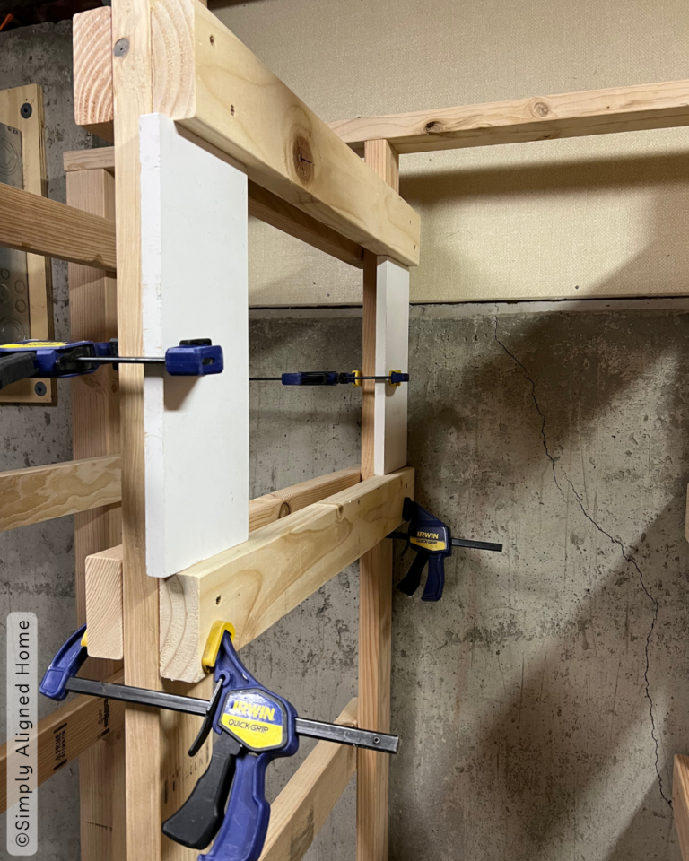 How To Build A DIY Tote Storage Rack - Simply Aligned Home