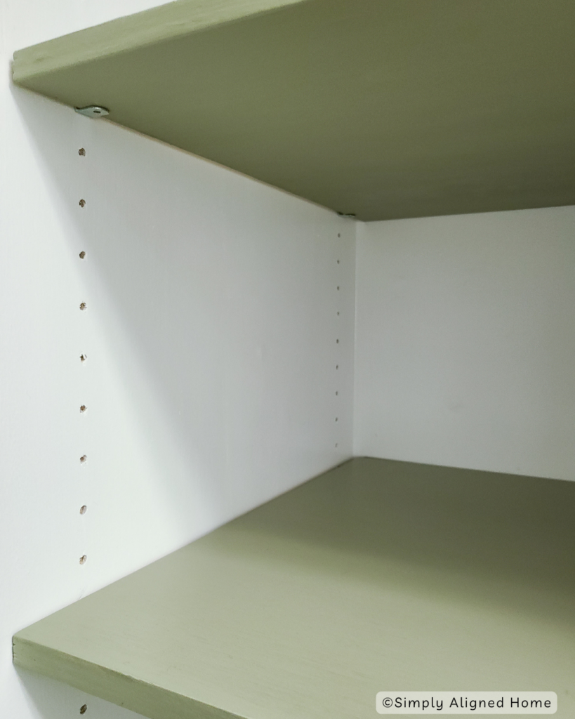 Custom shelves for the DIY closet. 