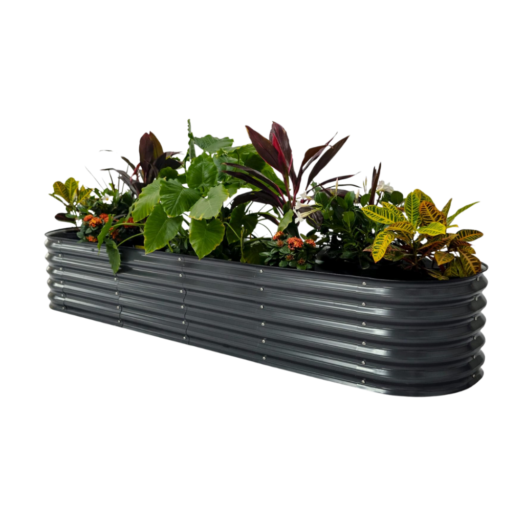 Black Galvanized Planter Bed