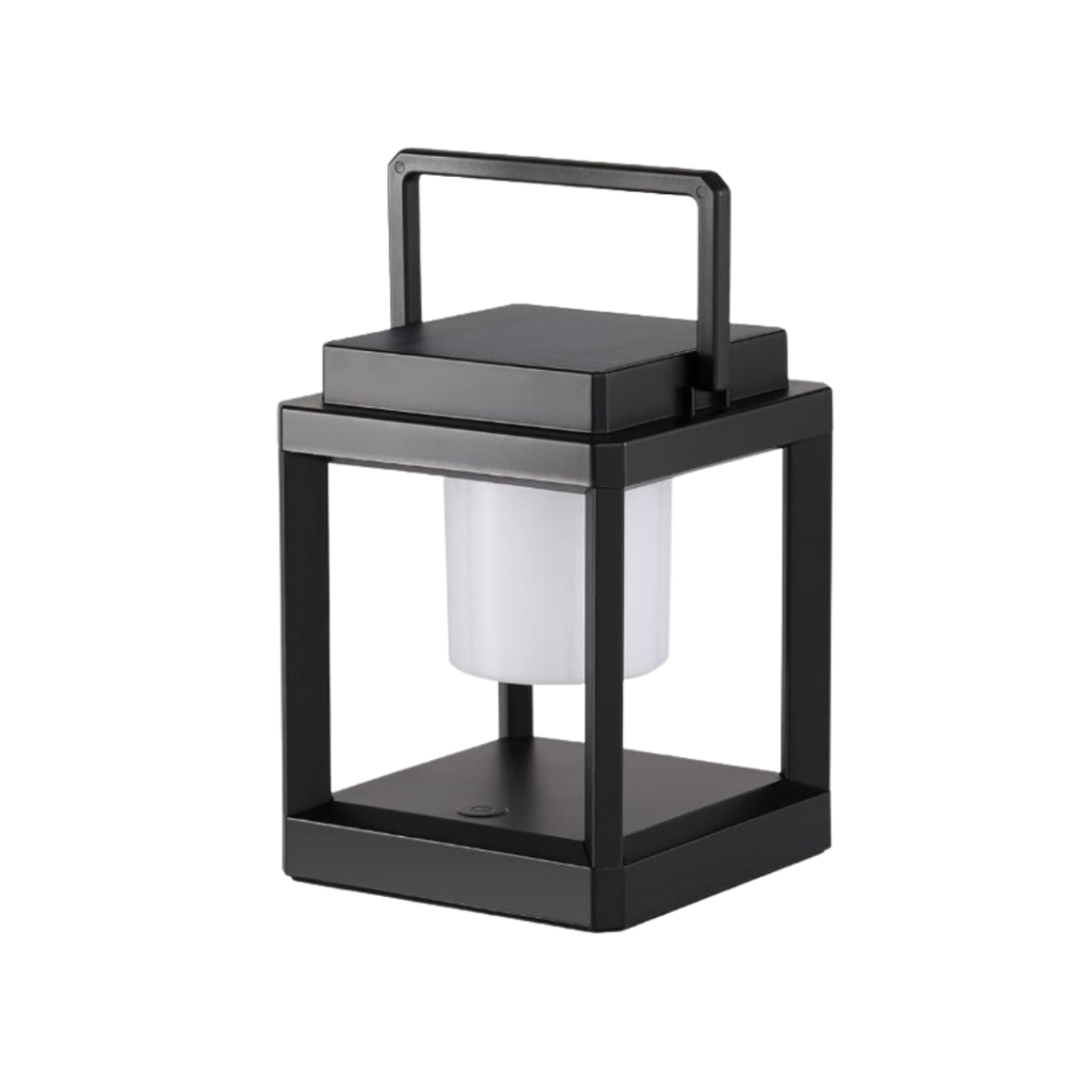 Square Metal Solar Outdoor Lantern